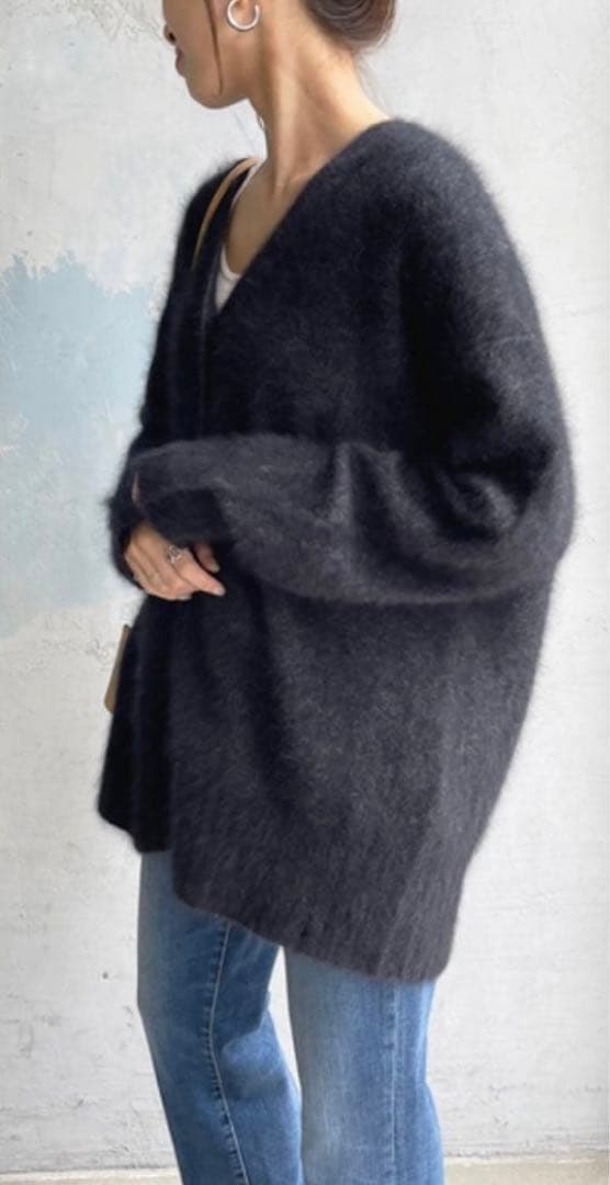 新品タグ付き✨ スピック&スパン ラクーンファーニット ロングカーディガン