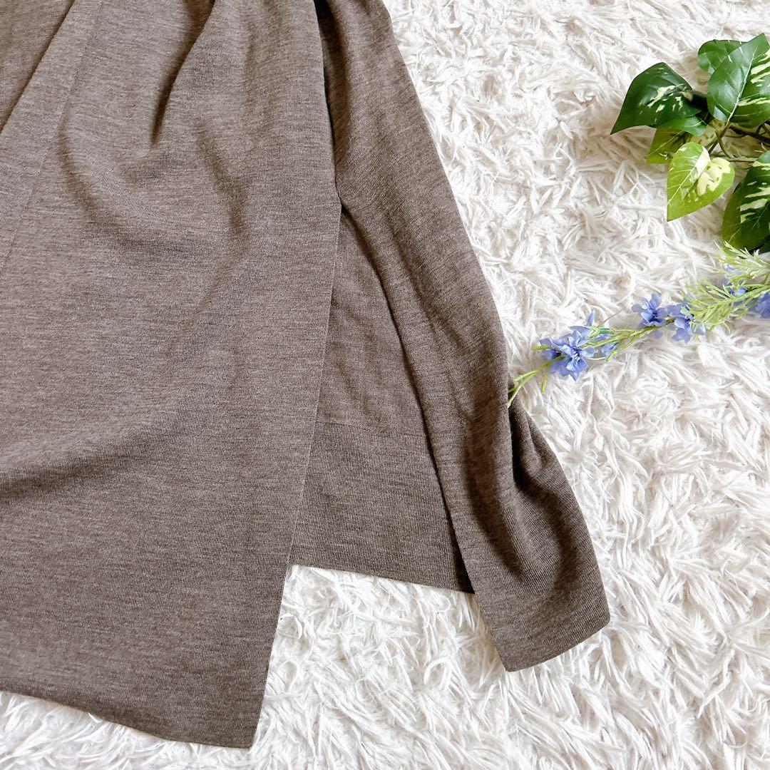 美品⁂ドゥーズィエムクラス⁂ロングカーディガン　羽織り　ショールカラー　茶系