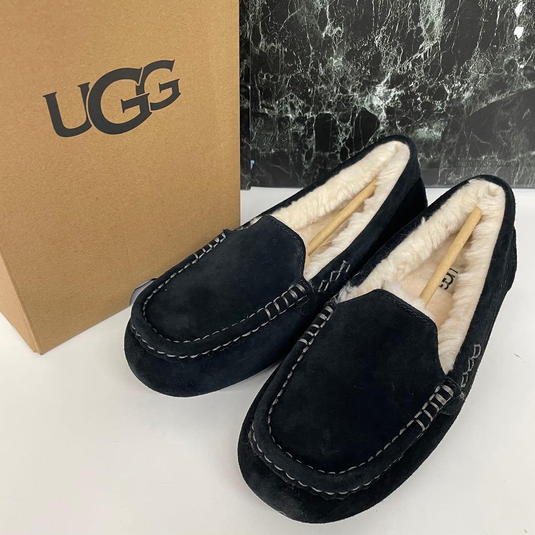 UGG アグ モカシン ANSLEY アンスリー ブラック 25cm