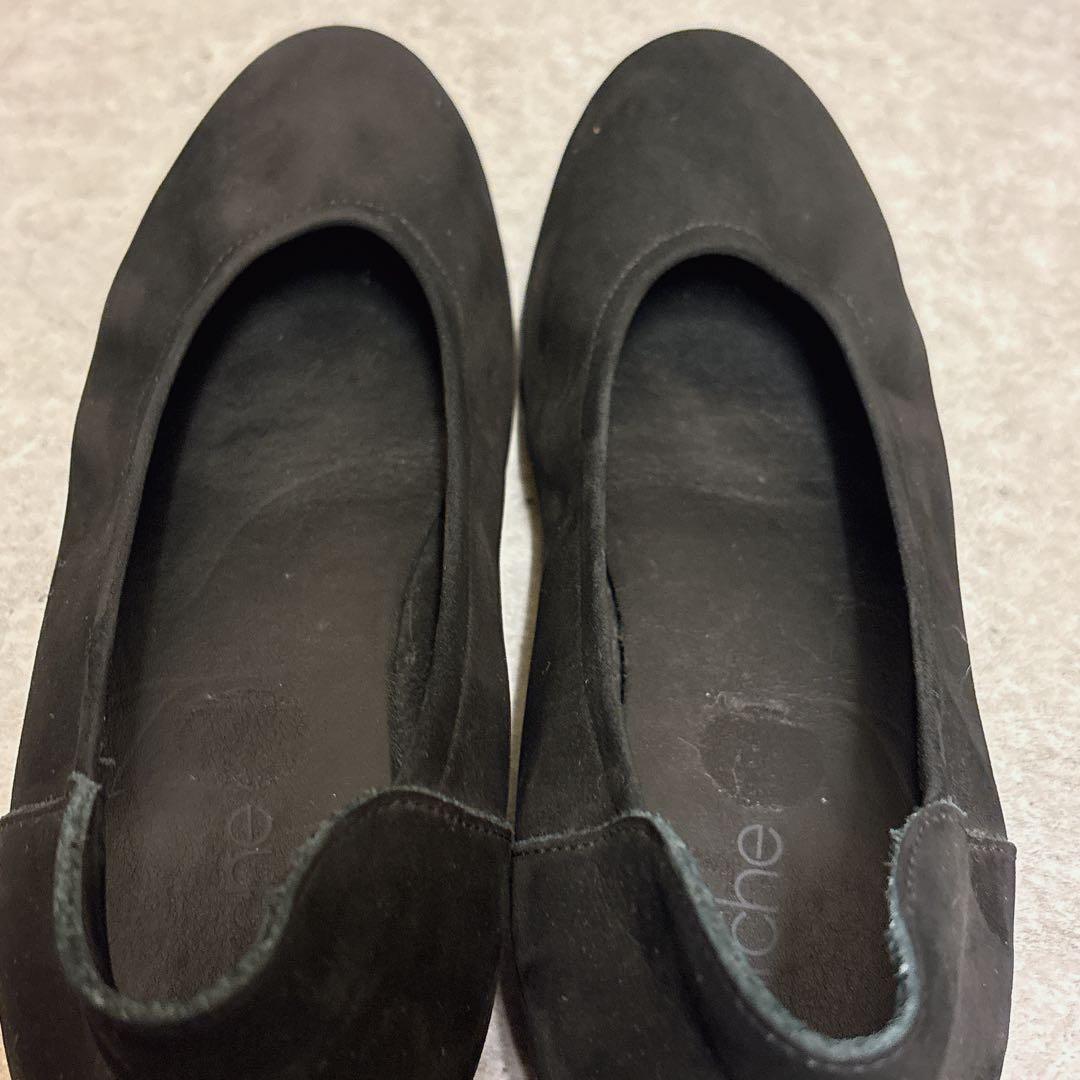 人気 アルシュ バレエシューズ ヌバック ブラック 36