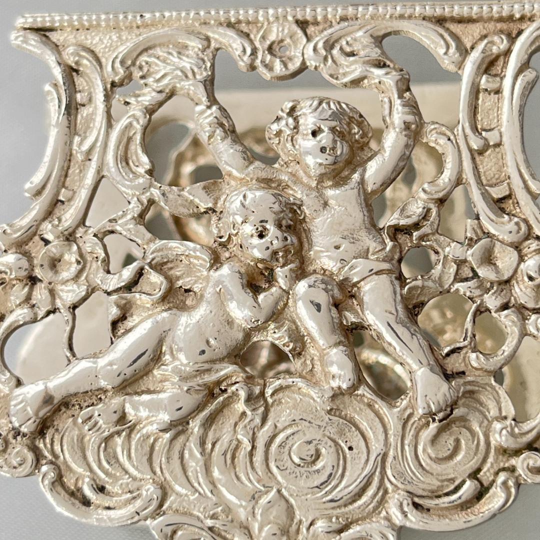 【ドイツ】 天使のペストリートング【純銀】鳥と花々 17.5cm 豪奢！