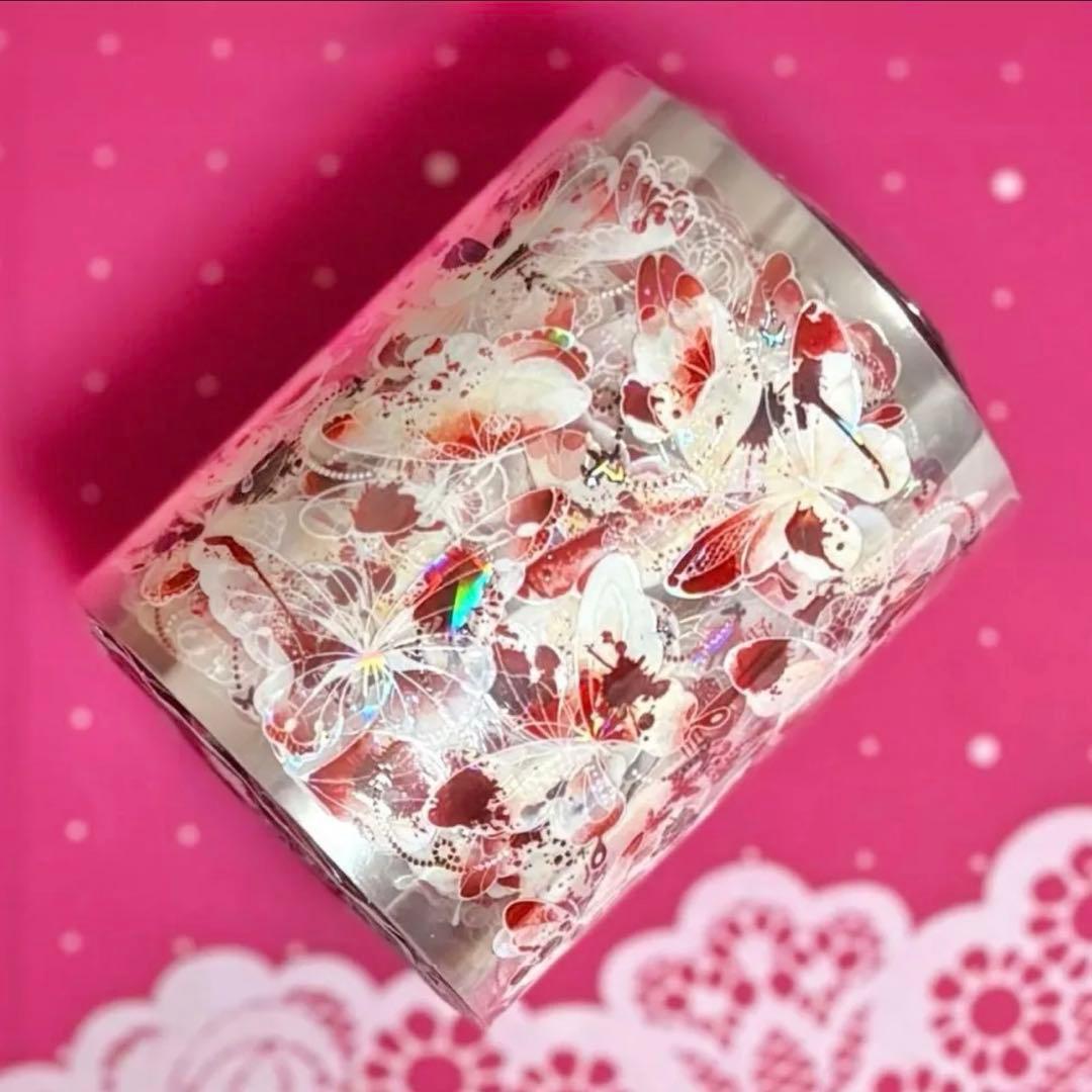 贝壳光 6cm×10m 血色蝴蝶 海外マスキングテープ　海外マステ　蝶