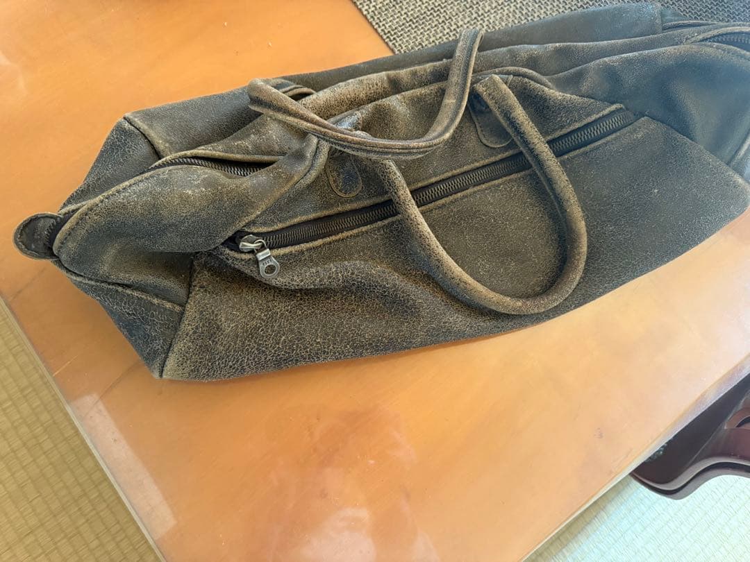 英国製Jas M.B本革ビンテージ加工 メンズボストンバッグ