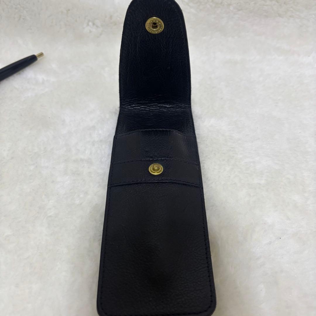 【希少 美品】イルビゾンテ ペンケース レザー ブラック ペンセット