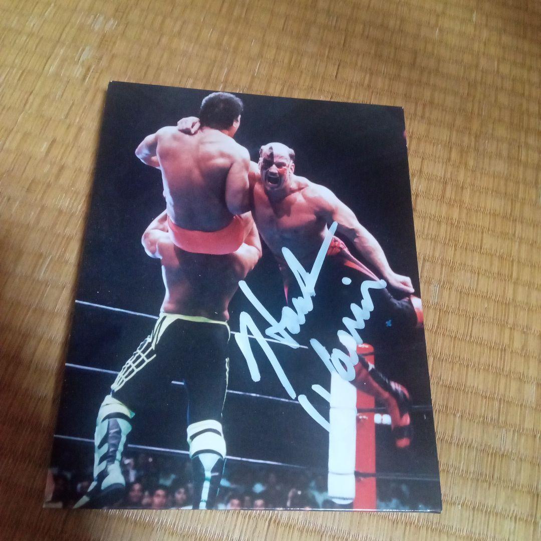 プロレス　ホークウォリアー　直筆サインパネル
