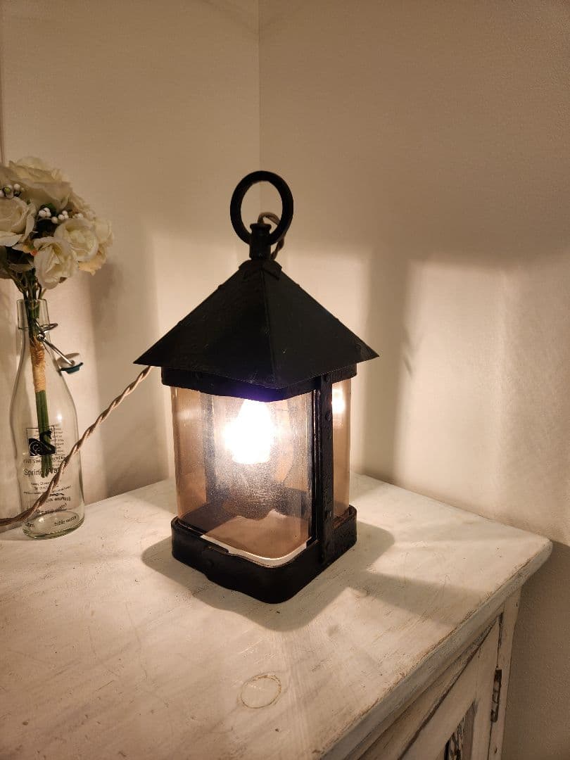 イギリスアンティーク　ランタン　ランプ　ガーデンランプ　ライト