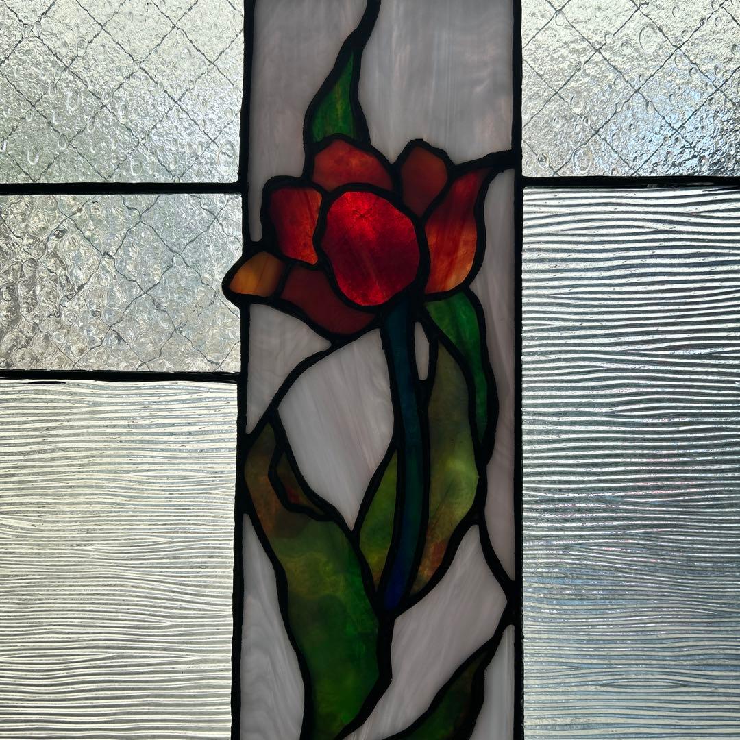 ステンドグラス♦︎赤いチューリップ