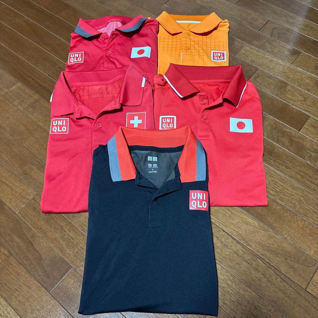 5枚！UNIQLO 錦織フェデラー ポロシャツ （L）
