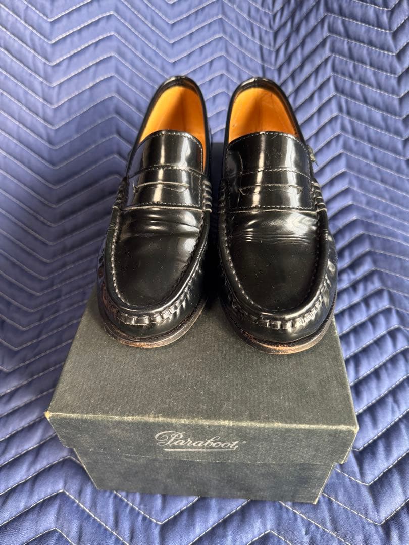Paraboot ブラック エナメル　ローファー