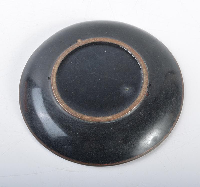 七宝焼　古七宝琺瑯彩　オコゼ　魚文盤　小皿 M　R4298