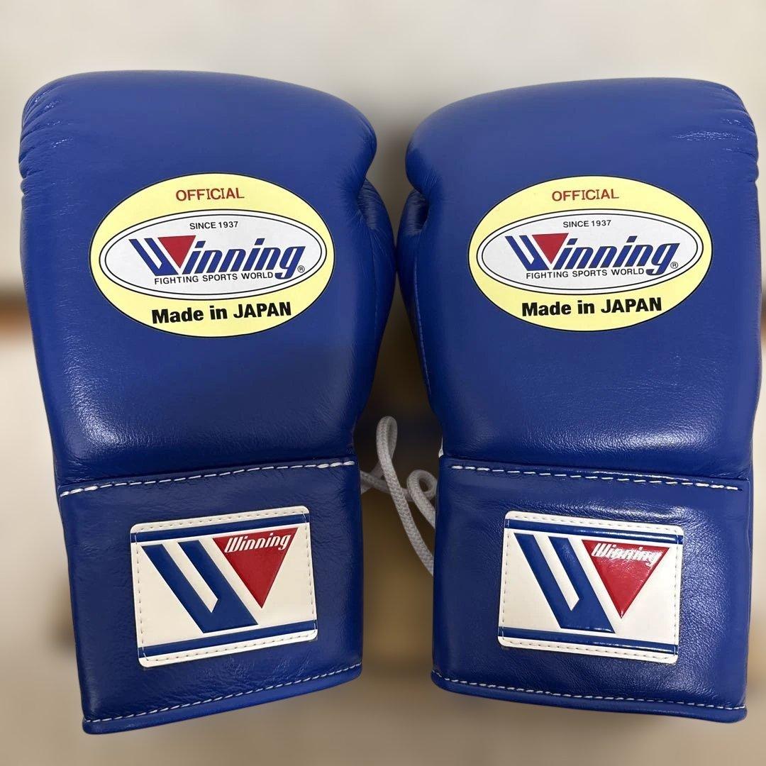 新品未使用品Winning ボクシンググローブ 8oz 青