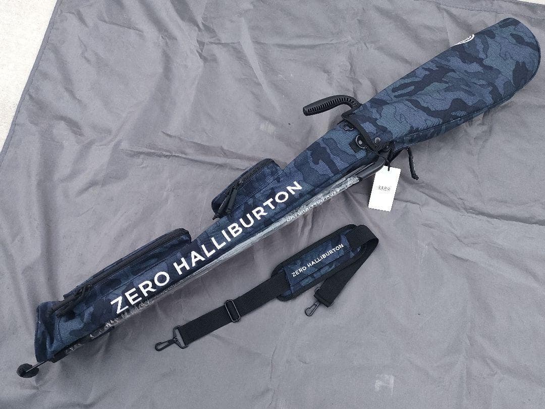 未使用品 ゼロハリバートン ネイビーカモ ゴルフバッグ ミニキャディバッグ