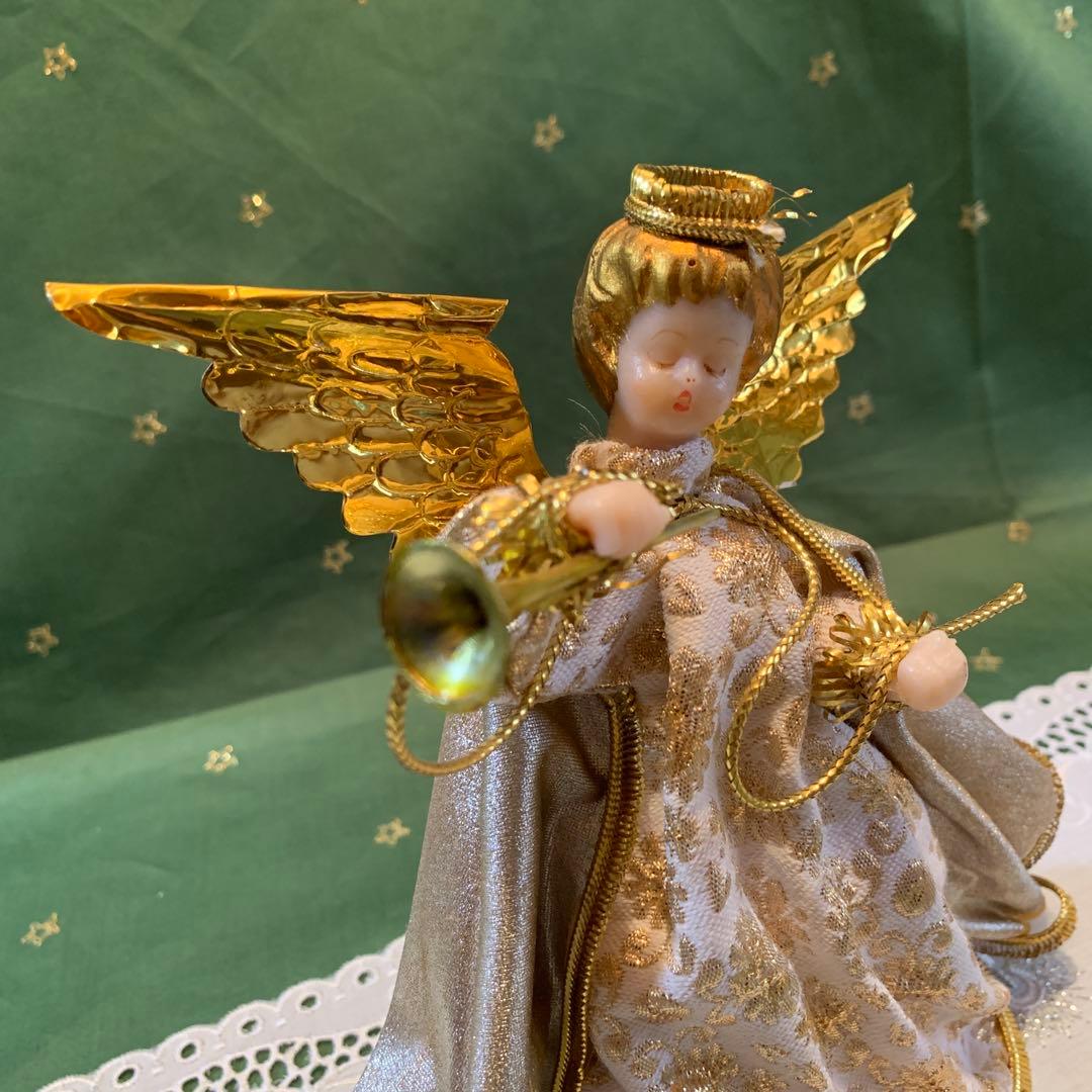 西ドイツ製　レア・ビンテージのkoeste社のラッパを吹く天使！豪華で可愛い！