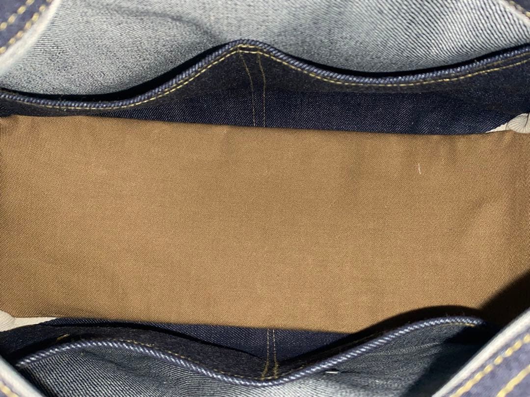 歳末セール☆岡山デニム☆トラ猫☆ステンシル☆扇型☆4wayボストンバッグ