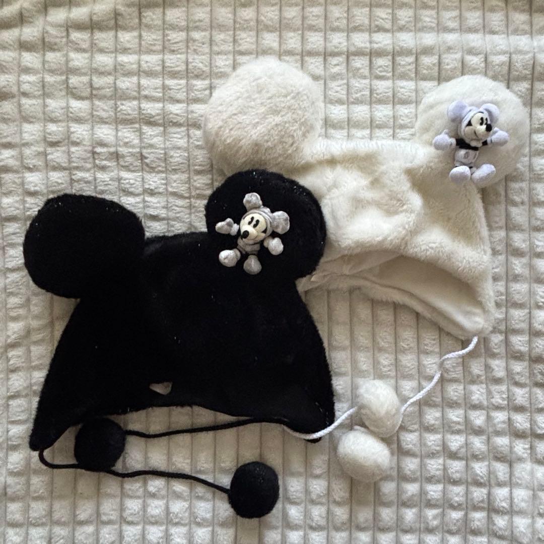 ディズニー ファンキャップ ホワイト ブラック