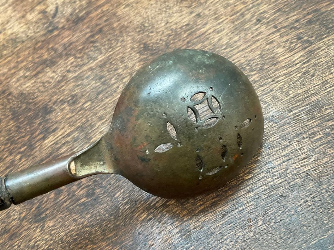 李朝　匙　柄杓　民藝　仏教美術　長さ約60cm