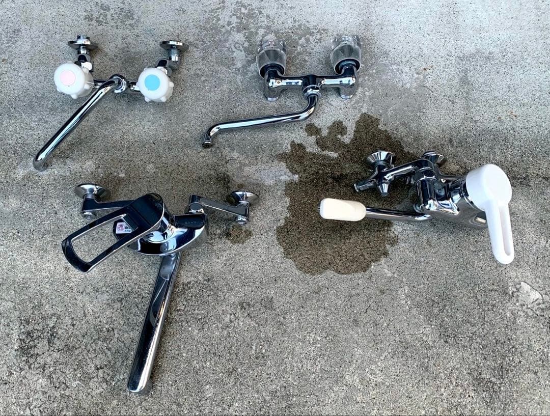 KVK カクダイ LIXIL SANEI シングルレバー混合水栓 ❶❷❸❹セット