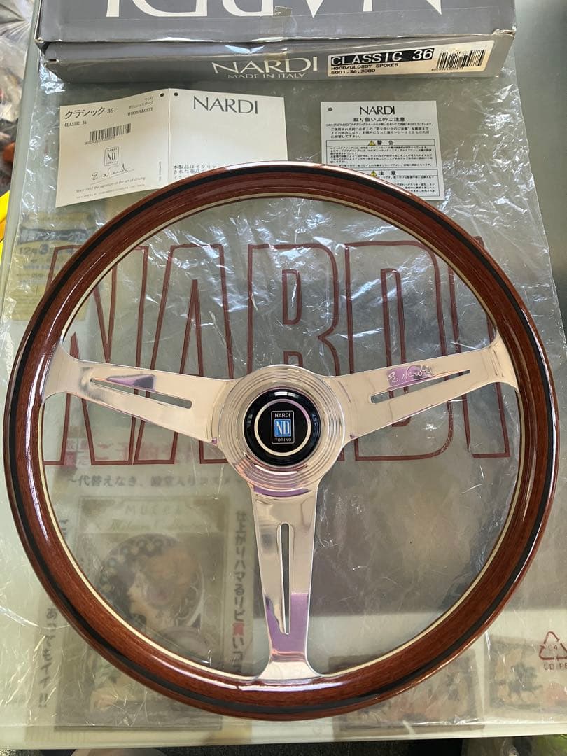 NARDI ナルディクラシックウッドポリッシュヴィンテージ 36Φ 未使用品