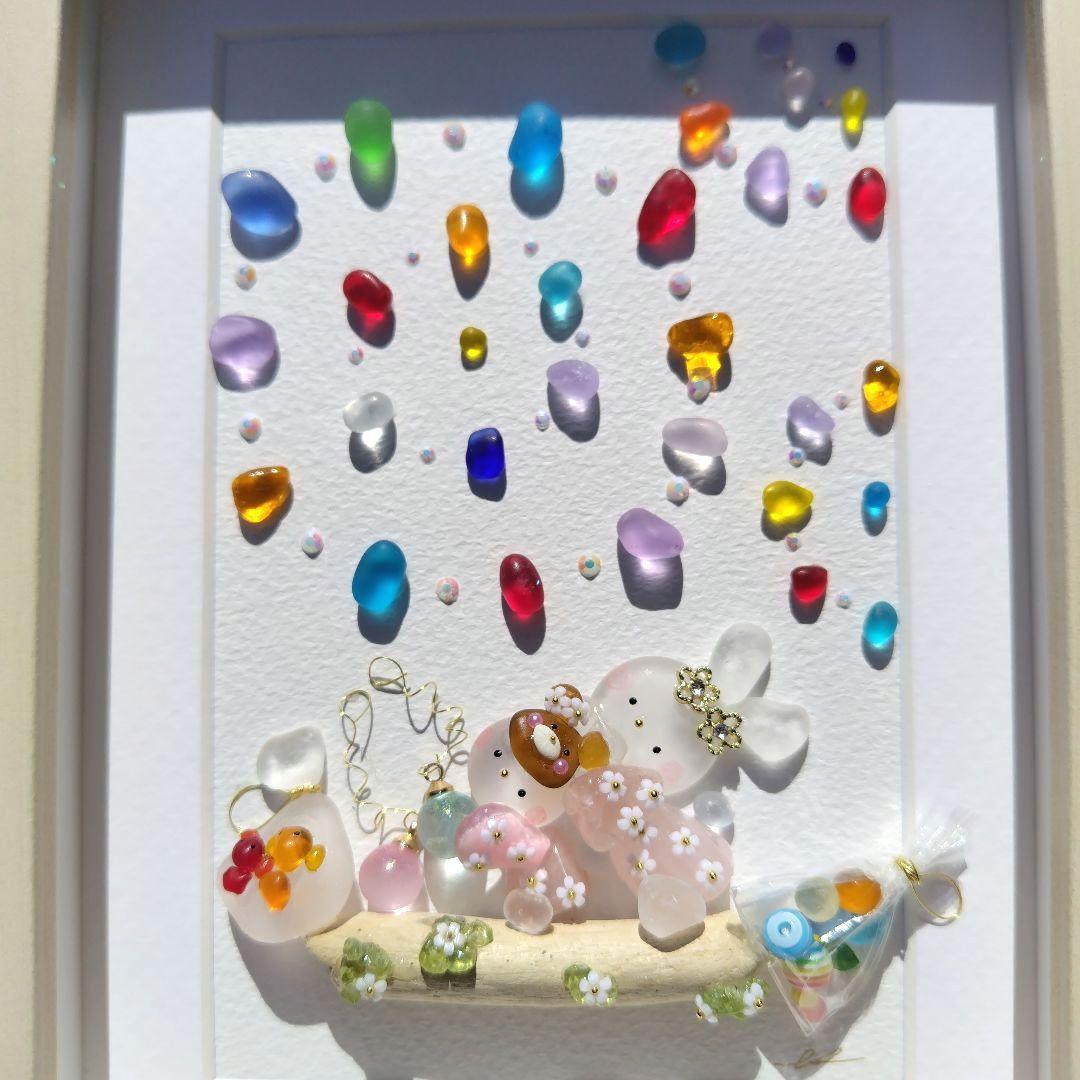 シーグラスアート『 花火.。.:*‧⁺ ⊹˚.』他1点