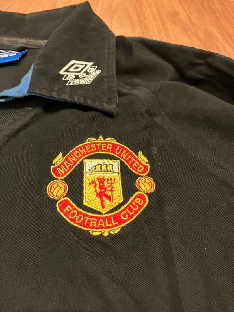 マンチェスターユナイテッド　ビンテージドリルトップ SHARPロゴ 黒