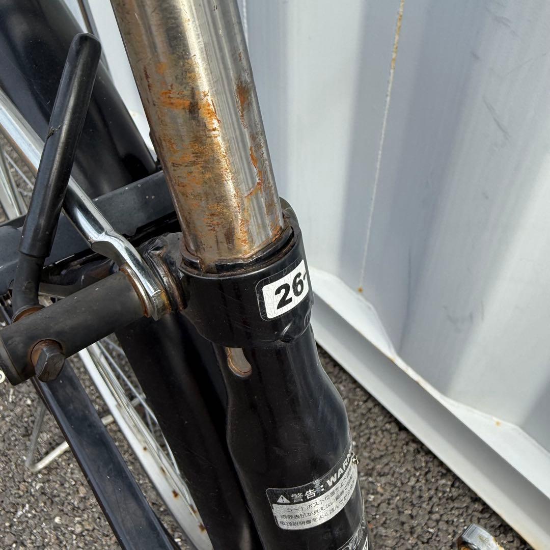 みき　街乗り用自転車 26インチ カゴ/鍵/オートライト/6段変速付