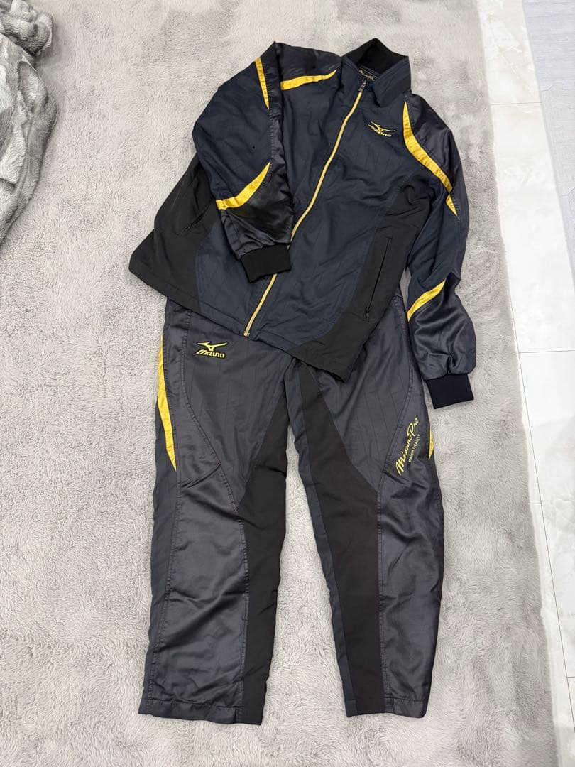 ミズノプロ　ウインドブレイカー　ジャージ　ブラック　セットアップ　L 野球