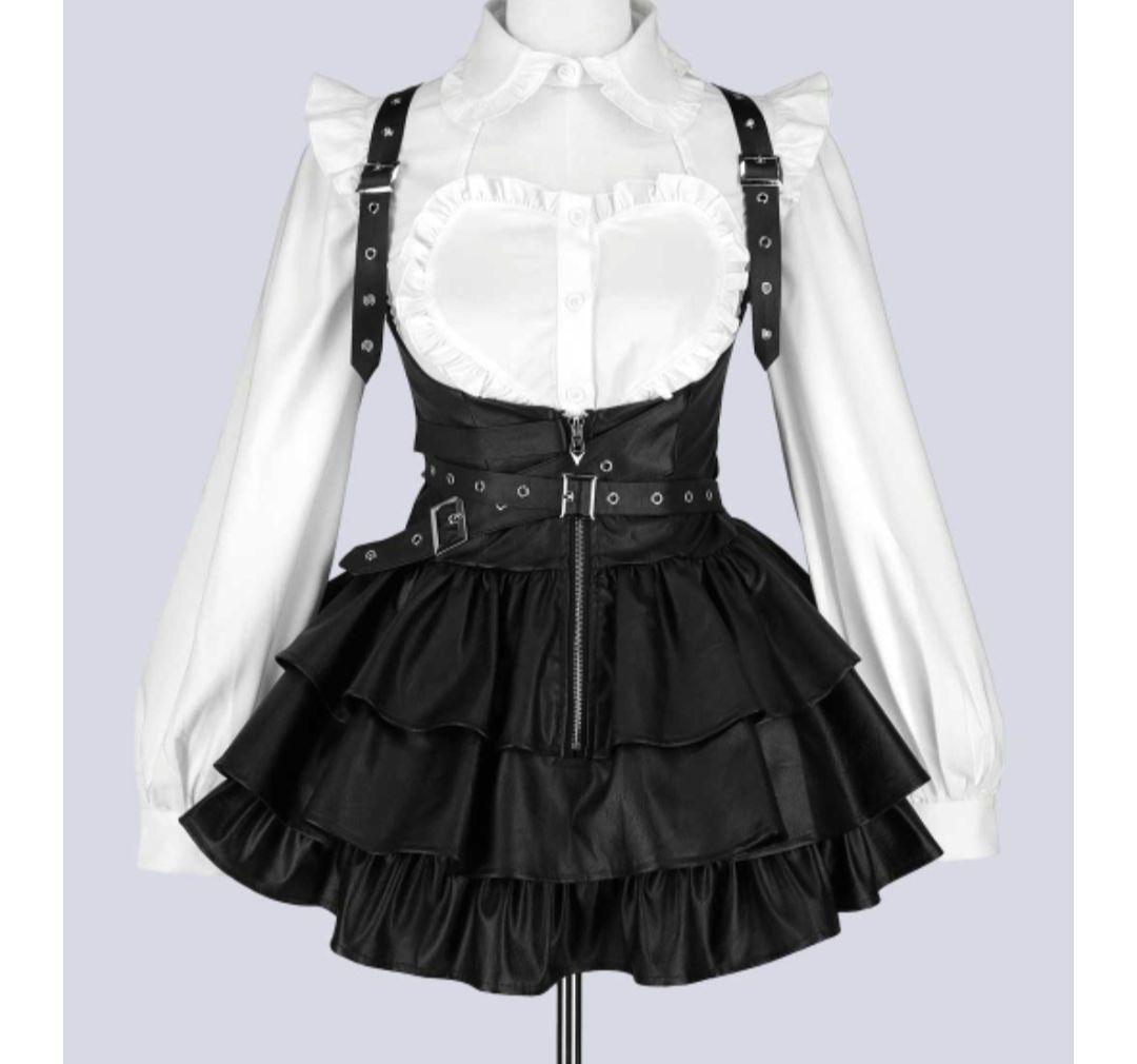 甘*豆様 QOOZA IMVAL Frill Leather Dress