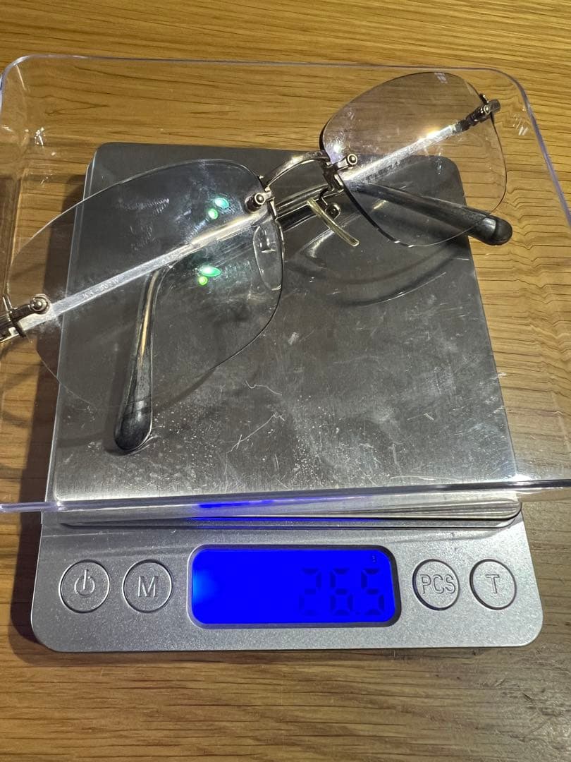中古14金ホワイトゴールド眼鏡フレーム 26.5g