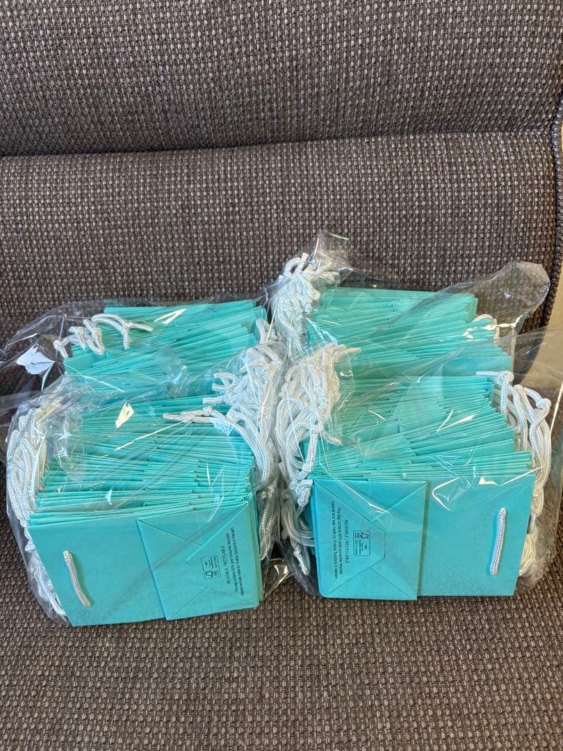 現行品　新品ティファニーミニショッパー紙袋 （12.5x15）80枚セット