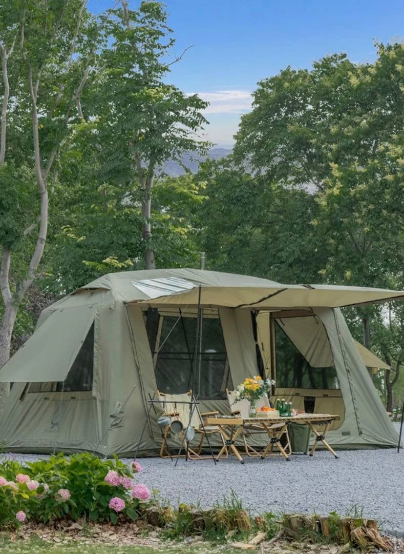 TOMOUNT エアーテント 12㎡ 4〜6人用 前室付き 耐水圧3000mm