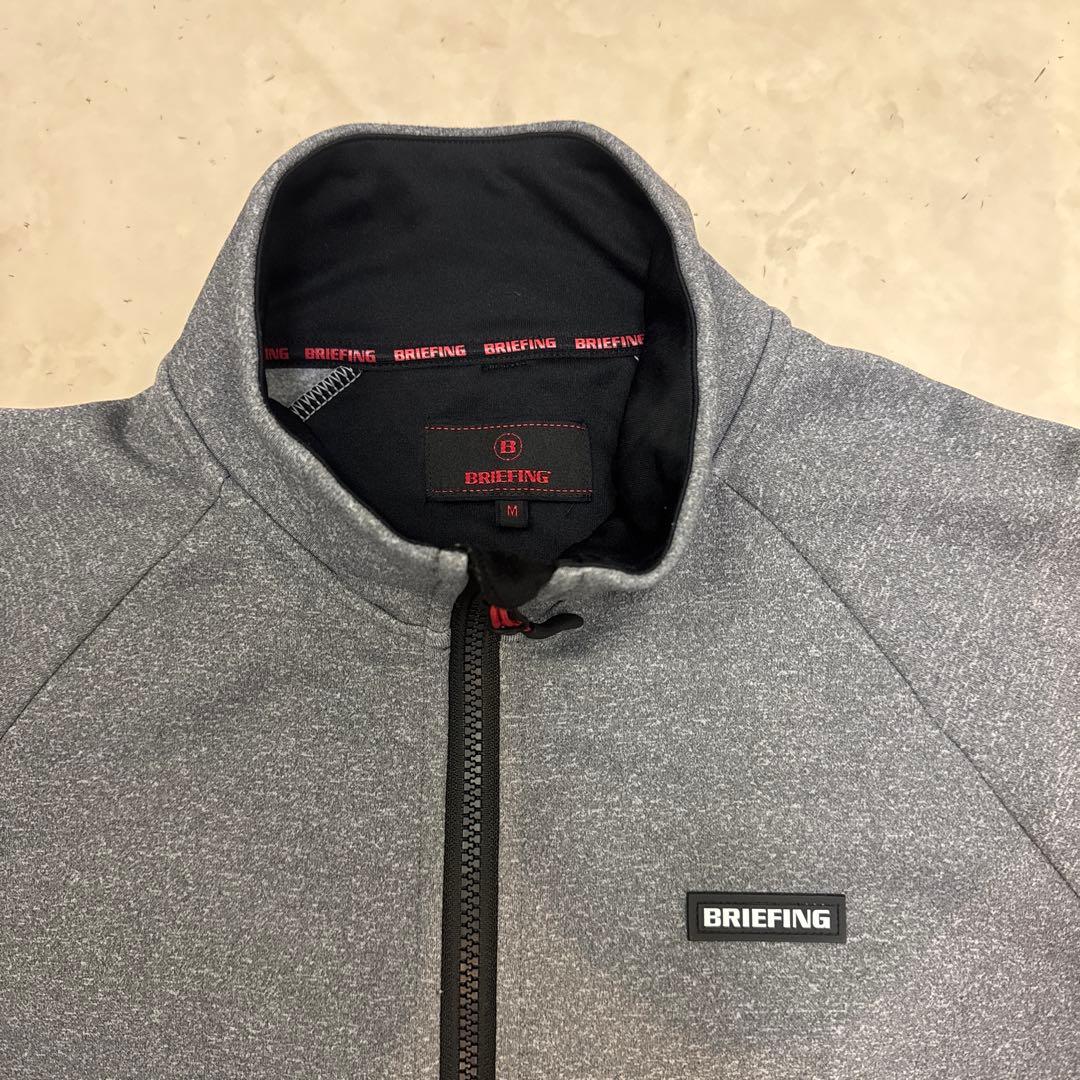 BRIEFING 中フリースジャケット グレーMサイズ