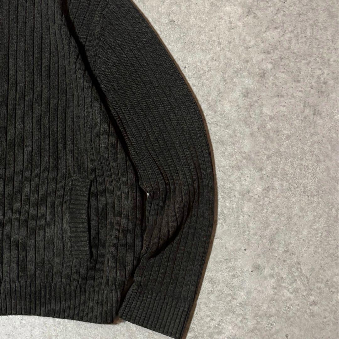 00s セントジョンズベイ ドライバーズニット コットンニット カーキ Lサイズ