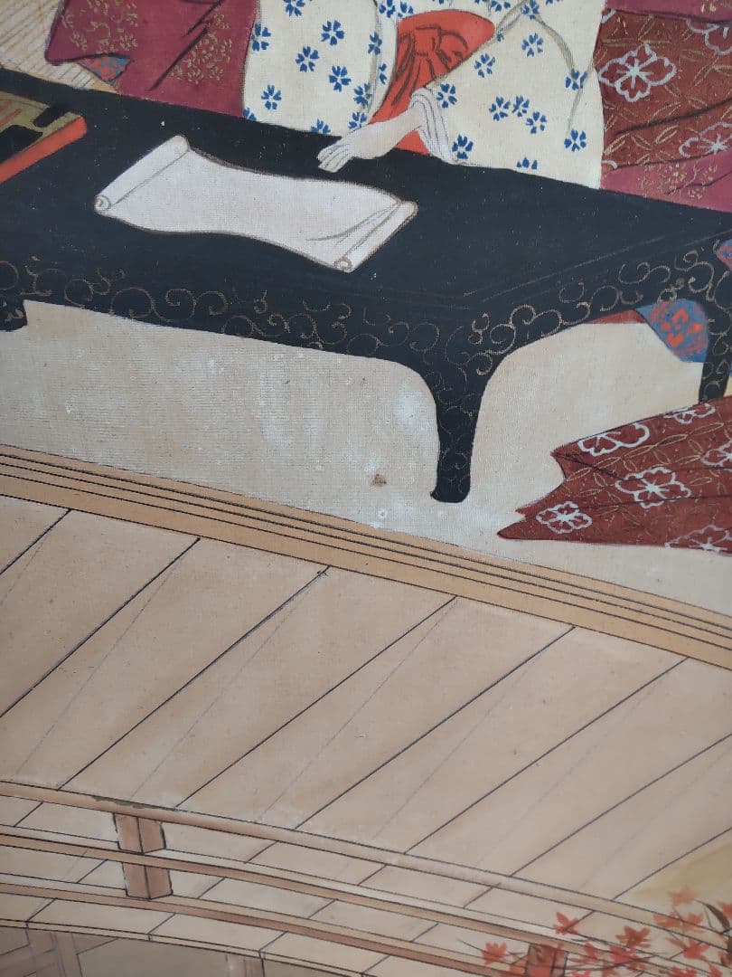 土佐光芳之紅葉之圖掛軸