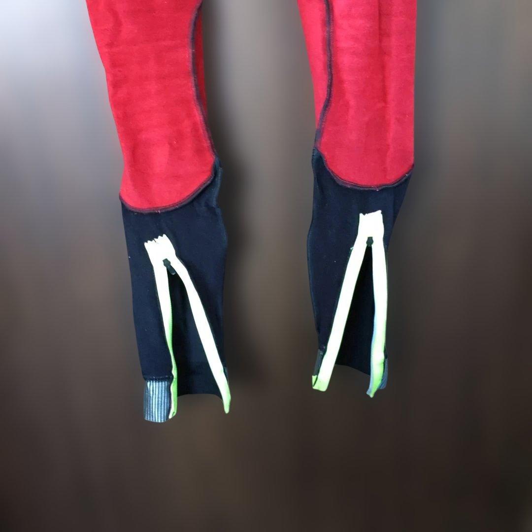 Castelli ビブタイツ ブラック/イエロー 裏起毛 防風 防寒