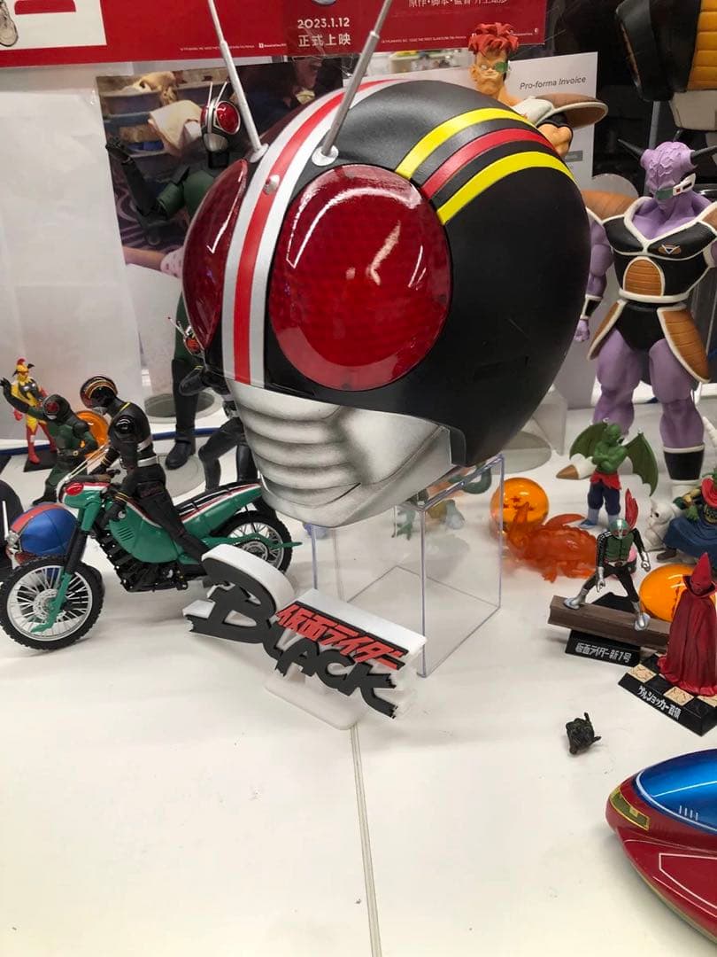 【美品】【未使用】マスク　アトラク　コスプレ　仮面ライダー 1/1プロップ