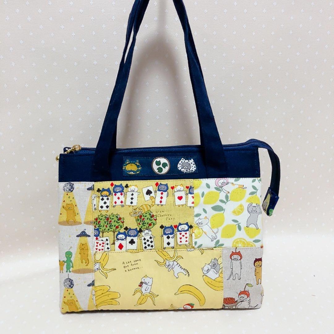 ブチ子。 パッチワークトートバッグ ポーチ