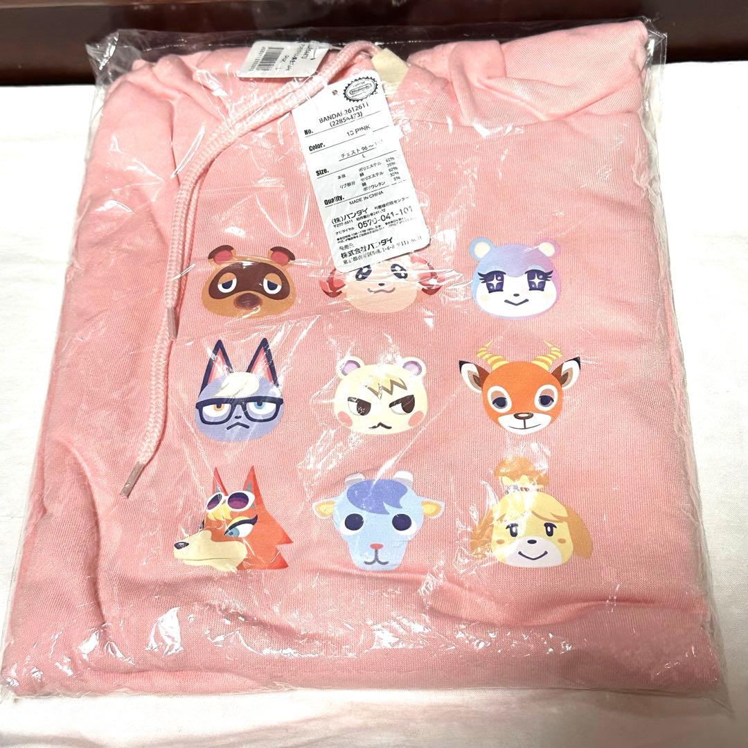 激レア　あつまれどうぶつの森　あつ森　パーカー　集合　Lサイズ　ピンク　アパレル