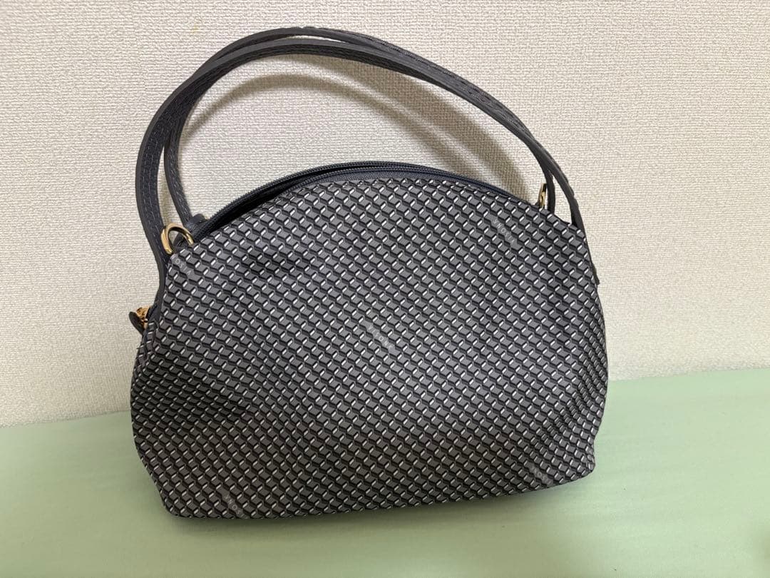 新品 VISONA 2way ショルダーバッグ ハンドバッグ くすみブルー系