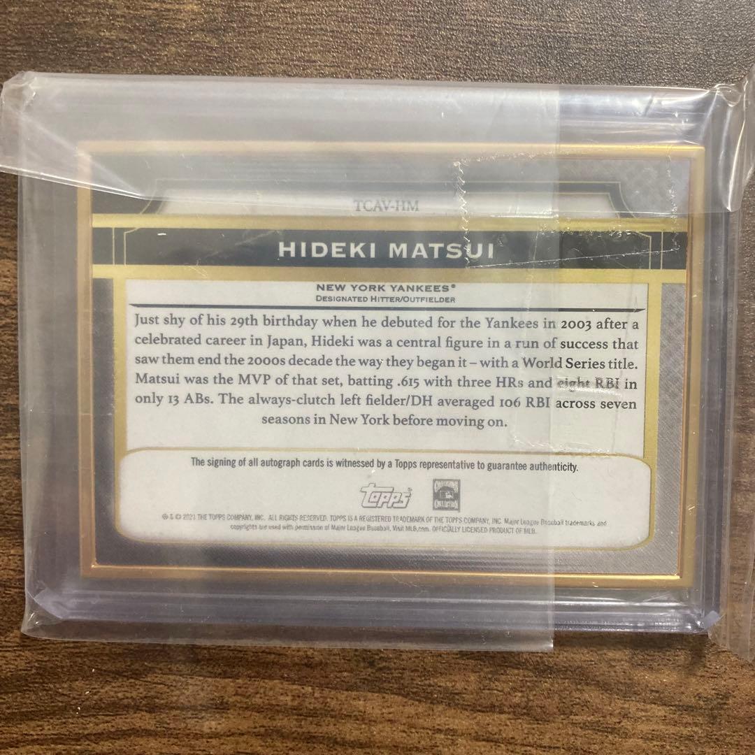 松井秀喜　サインカード　ファーストナンバー