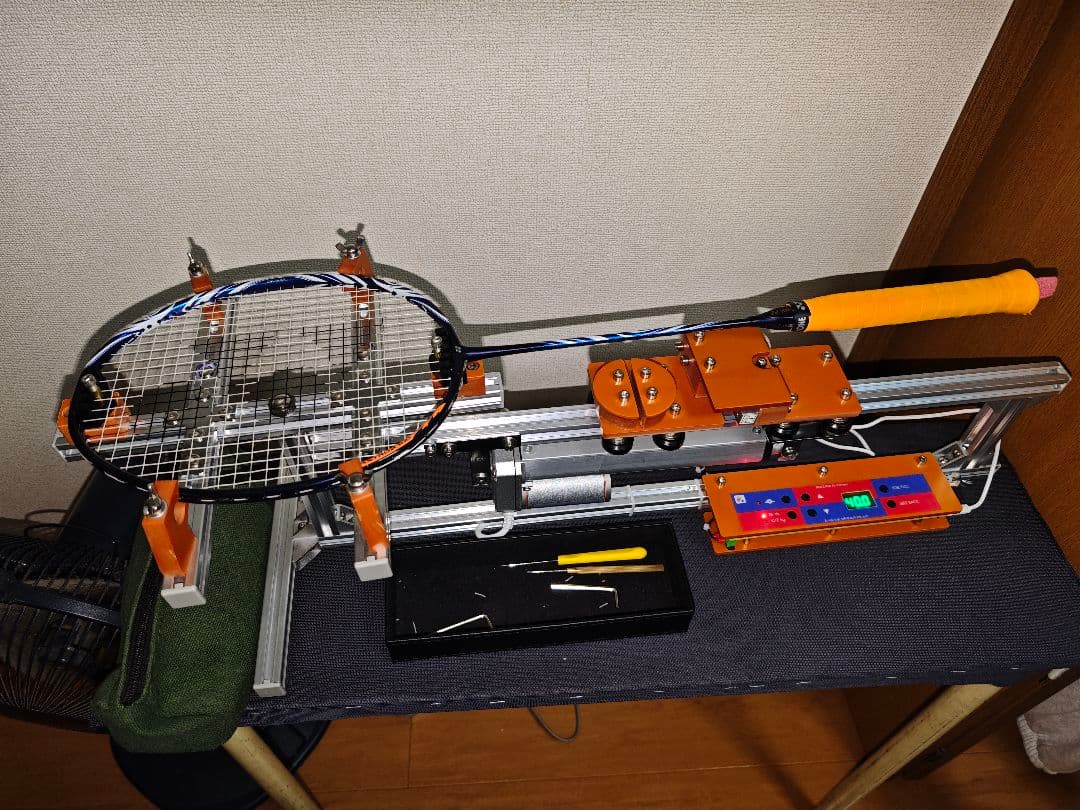 【新発売】電動ガット張り機・ストリングマシン。バドミントン
