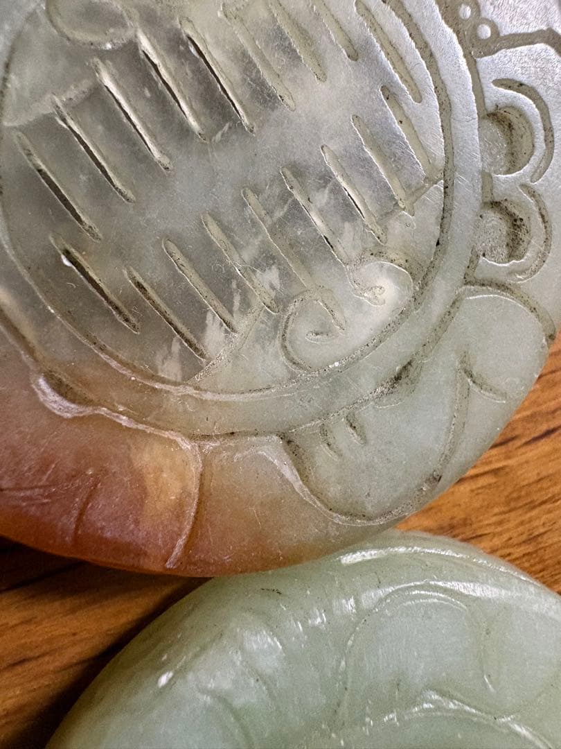 石？玉？の中国的置物　中国美術　2点まとめて5.5cm 51gと50g