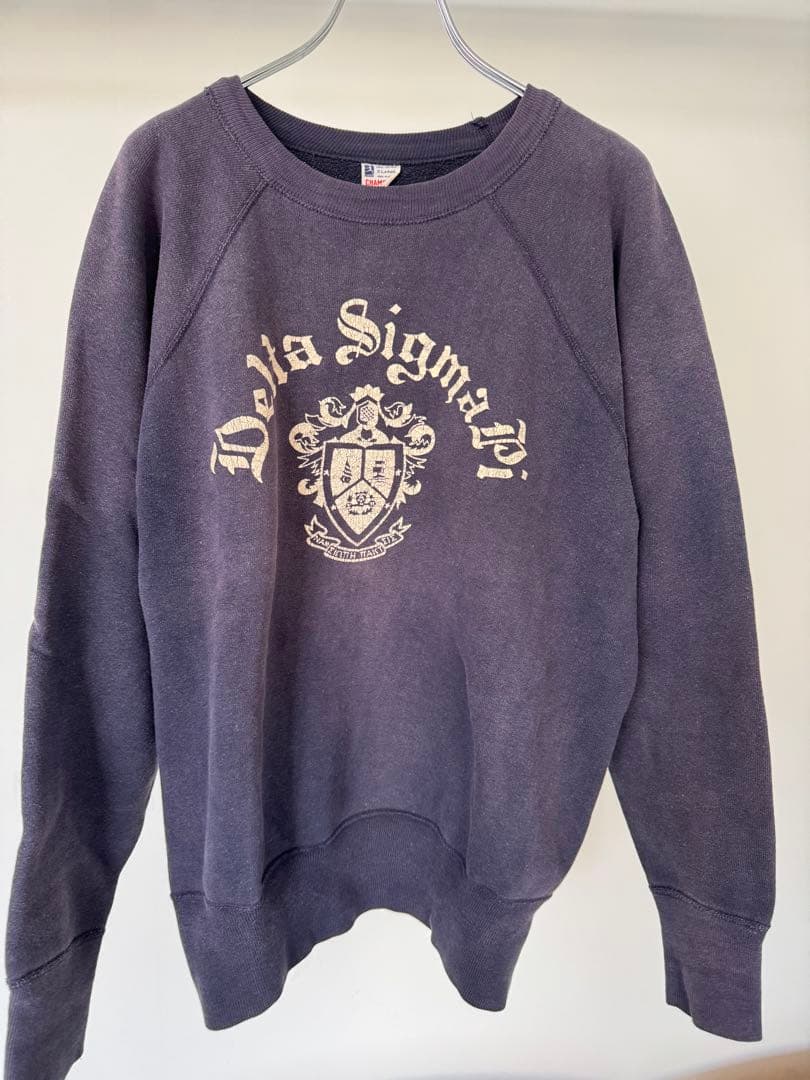 Champion ランタグ スウェット XL 60s 茄子紺