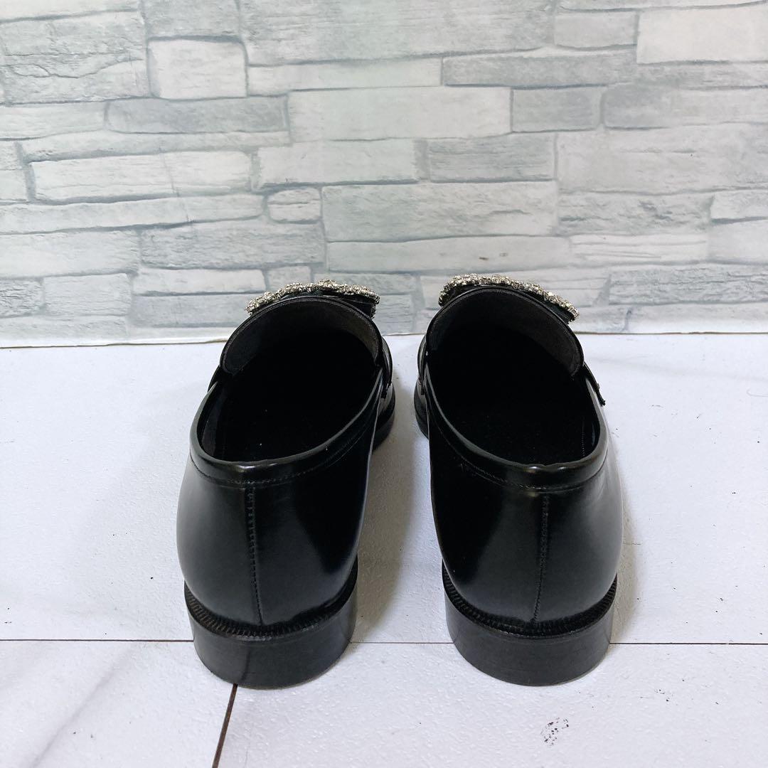 極美品 OHGA オオガ オーガ ビジューローファー 2way ブラック 24