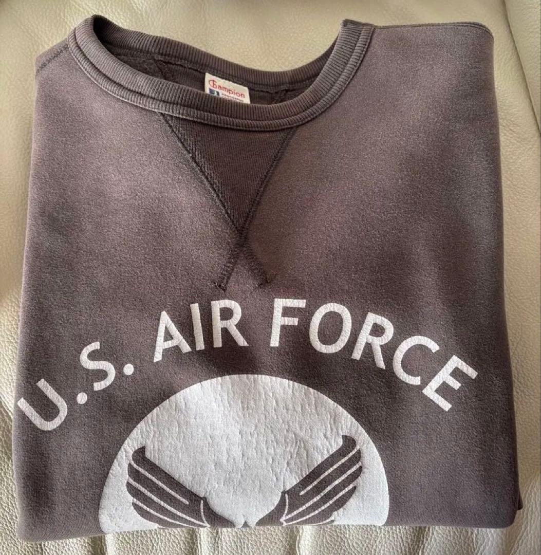 希少 チャンピオン ランタグ復刻 スウェット 嘉手納基地 USAF M 両V