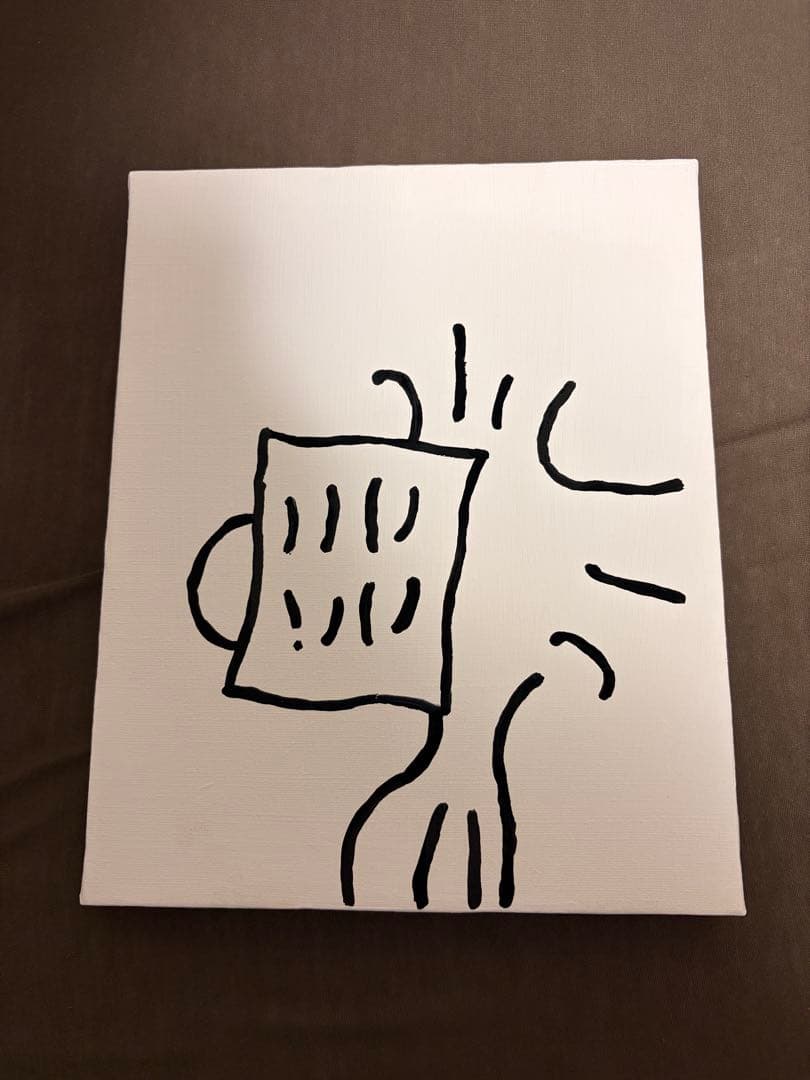 【原画】ニシクボサユリ キャンバス画 220×273㎜ 【証明書、サイン有】