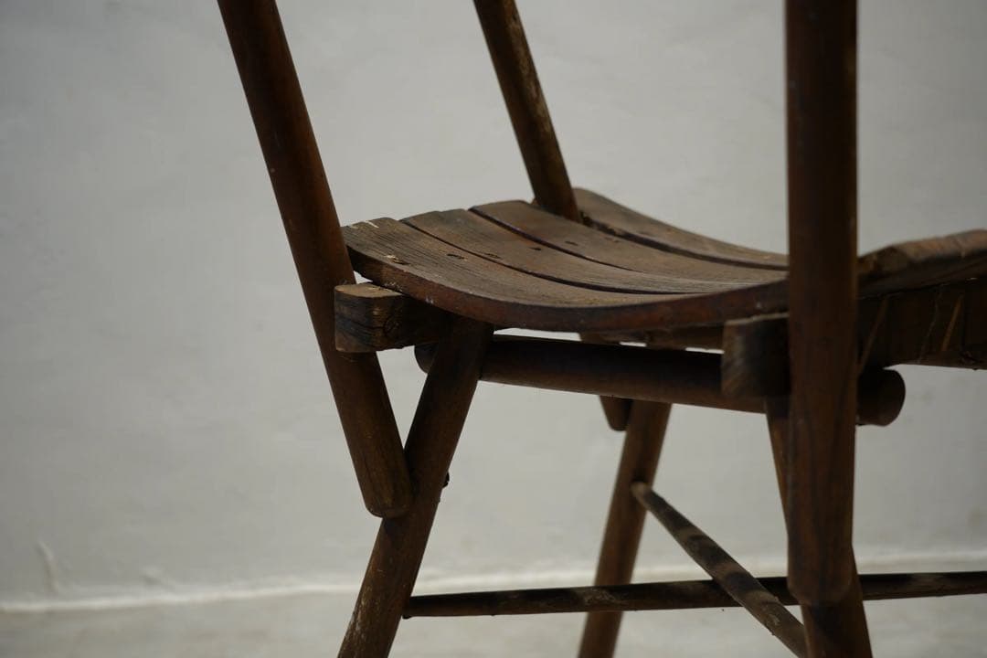 フランスアンティーク　1800年代初期　古木　アームチェア　アート