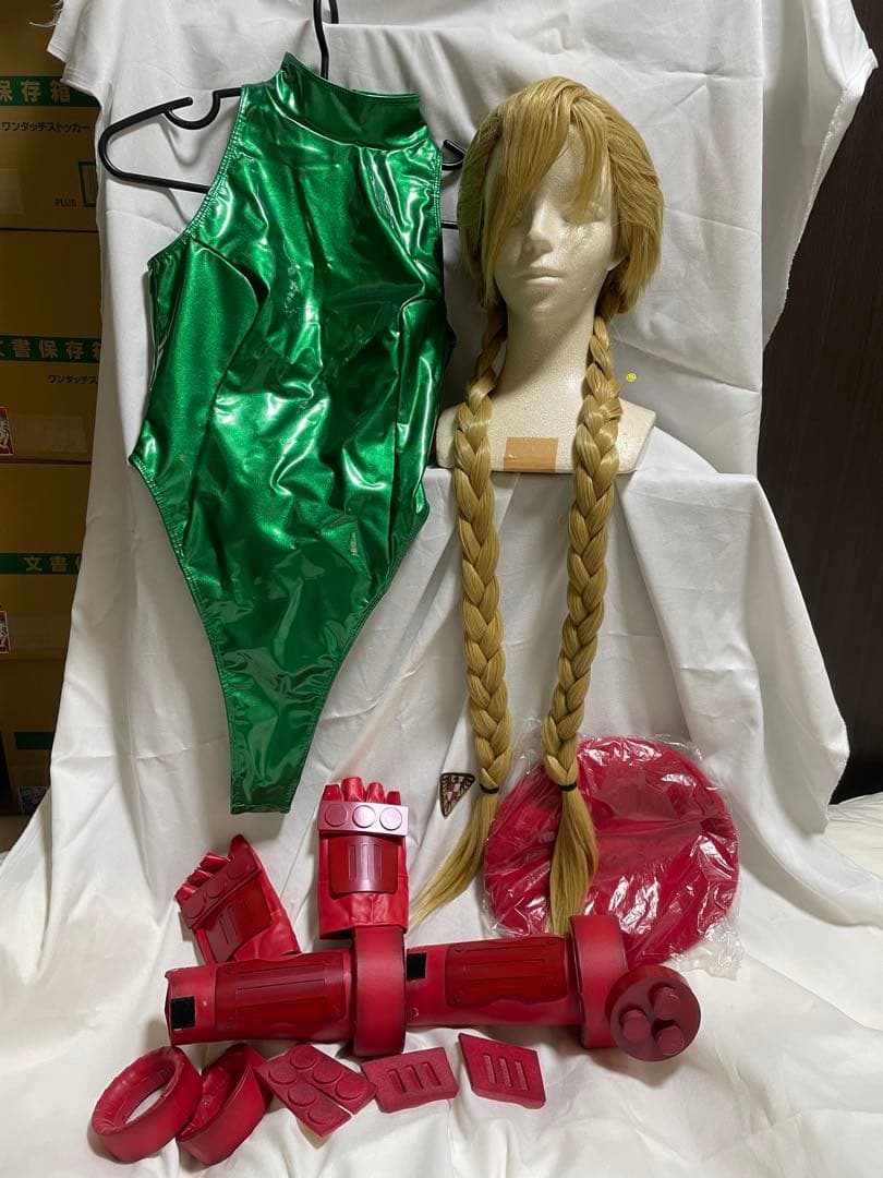 【値引交渉可】ストリートファイター　キャミィ コスプレ衣装　ウィッグ・グローブ付