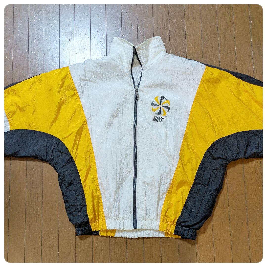 〚やぶれ、汚れ、訳あり〛　風車ナイキ　ナイロンジャケット　90年代　ビンテージ