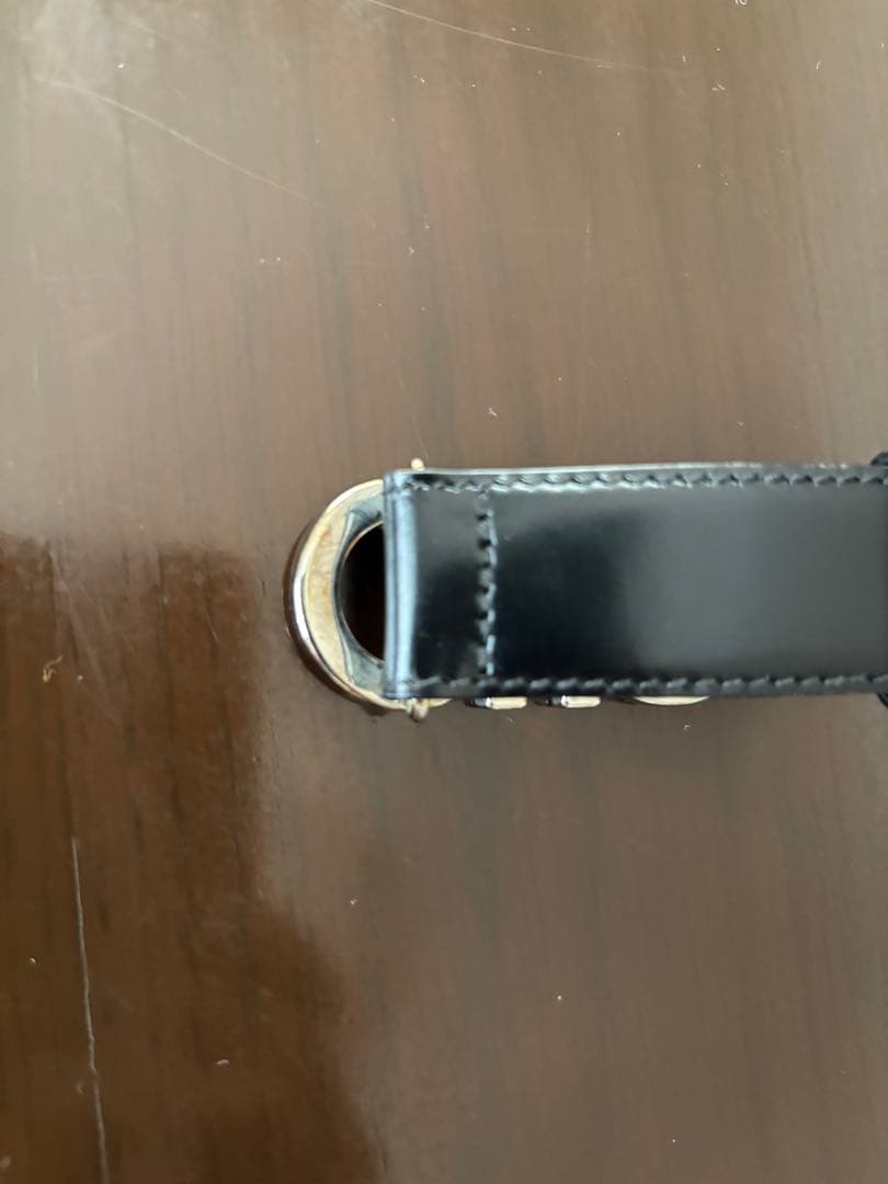 Salvatore Ferragamo 黒レザー ベルト S