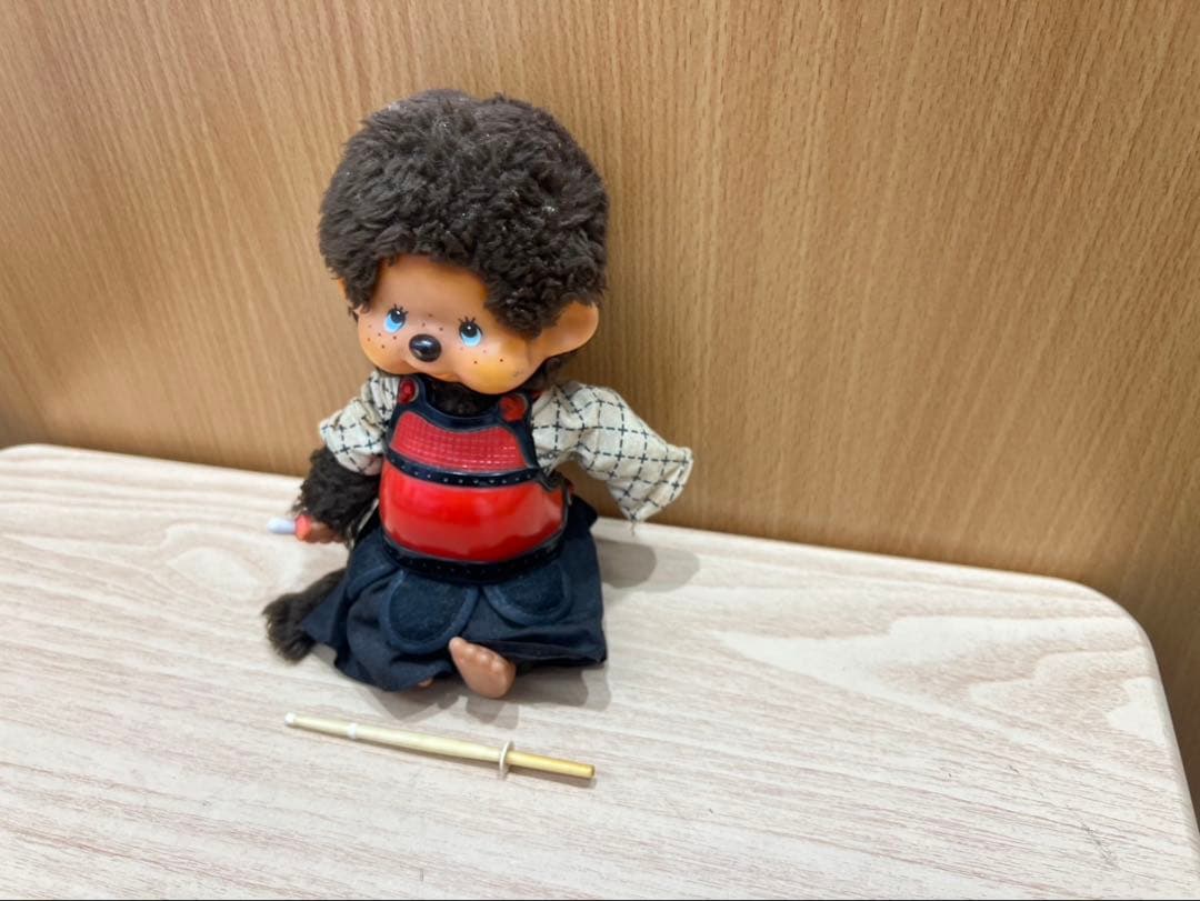 【タグ付き・希少】モンチッチ 剣道猿 人形 玩具 ぬいぐるみ 約20cm